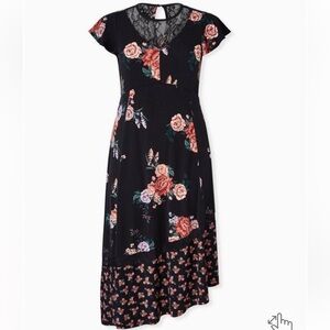 TORRID Midi Studio Knit Asymmetrical Dress